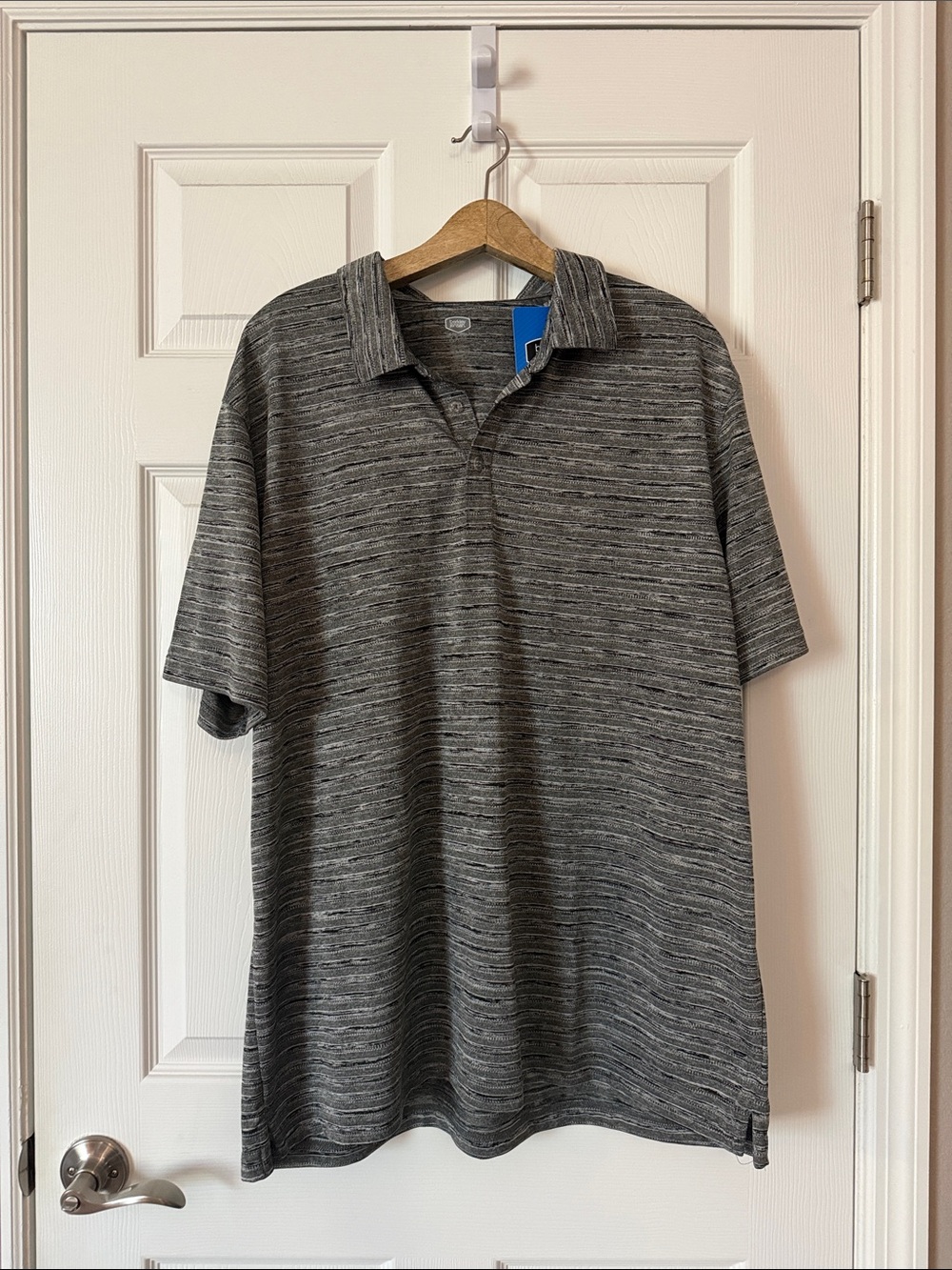 Berkley Jensen Men's Gray Short-Sleeve Polo Shirt